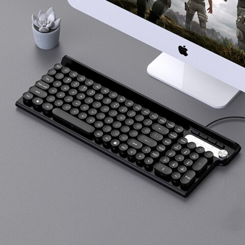 Clavier filaire L3 102 touches, , ABS, étanche, pour ordinateur PC de jeu, PC portable, blanc/rose/noir: pink