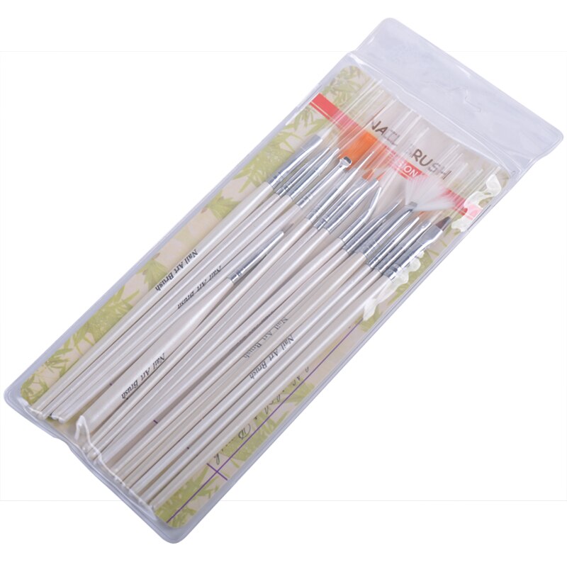 Fengshangmei 15 -delige kwastenset voor manicure, nagelverzorgingsgereedschap en nagelkunstpen