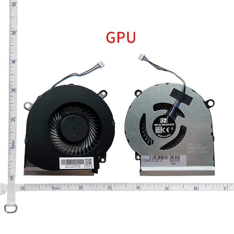 Laptop cpu gpu kylfläkt för hp omen 4 pro 15- dc tpn -q211 15-dc0011nr 15-dc0025ca l30203-001 l30204-001: Vit