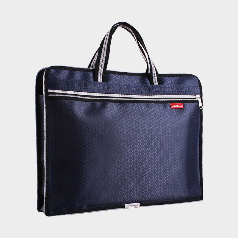 Portable Briefcase A4 File Oxford Cloth Three-dimensional Briefcase Office Meeting Multifunctional Laptop Bag Waterproof: Default Title