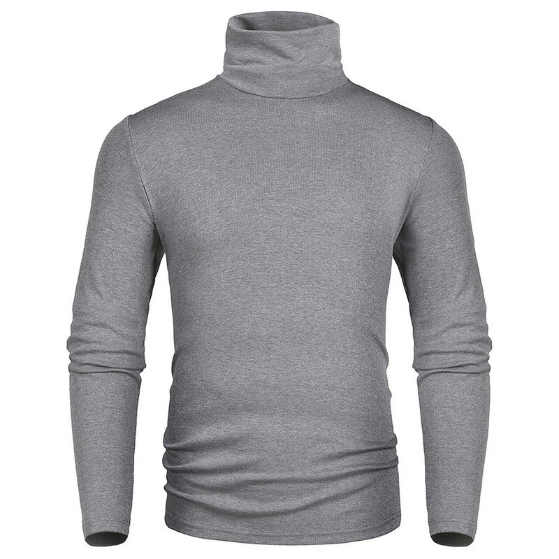 Sfit Male Turtleneck Long-sleeve T-shirt Thermal Underwear Autumn Winter Men's Clothing Basic Turtleneck Shirt Slim