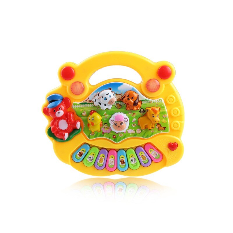 2 Soorten Farm Animal Geluid Kids Piano Muziek Speelgoed Muzikale Dieren Klinkende Keyboard Piano Baby Spelen Type Muziekinstrumenten