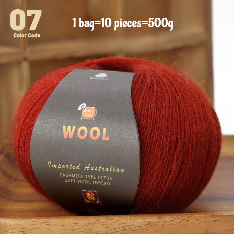 En stor pakke med  of 500g stk. kashmirgarn af fint uld, der bruges til håndlavet gør-det-selv-strikkegarn, til fremstilling af varme herre- og dametrøjer, tørklæder, huer, knæbeskyttere, handsker, bukser, tæpper, hobbyartikler og andre garnnøgler. , 1 poser = 10 stk. = 500g: Mørkegrå