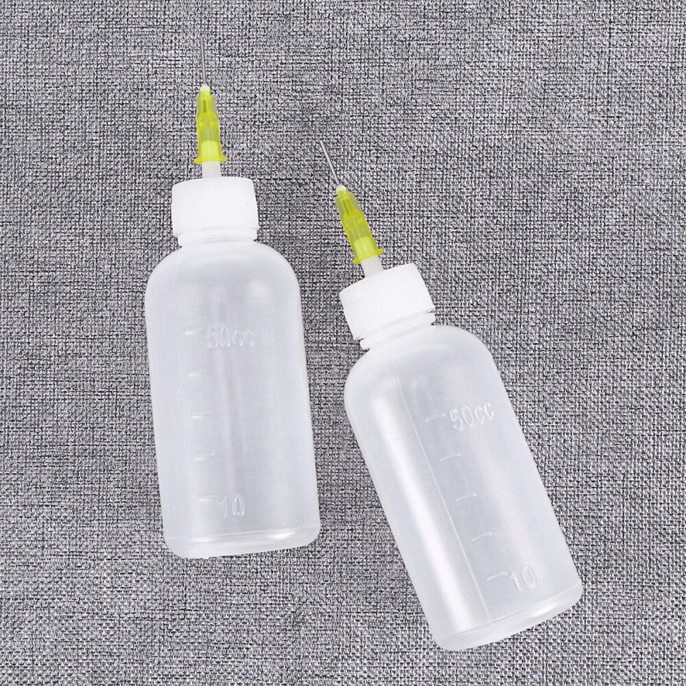 6 Stuks Lege Lijm Fles Met Naald Precisie Tip Applicator Fles Voor Papier Quilling Diy Craft Naald Squeeze Fles