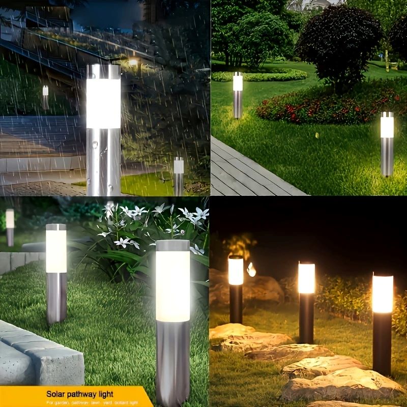 Farola LED Solar moderna para exteriores, sensores de movimiento adecuados para jardín, césped, patio, terraza, iluminación de paisaje, 1/2/4