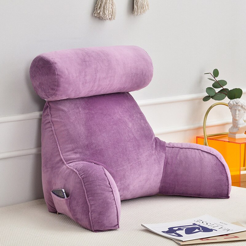 Spezielle Bieten Sofa Nacht Taille Zurück Unterstützung Kissen Rückenlehne Rücken Rest Schmerzen Linderung Kissen Alle Saison Mit Heimat Runde: Violett B
