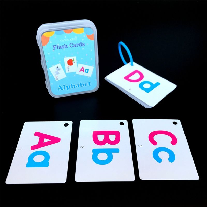 Baby English Learning Word Card Pocket Flash Cards Preschool Montessori Educational Toys Letters Alphabet ABC Numbers For Toddle