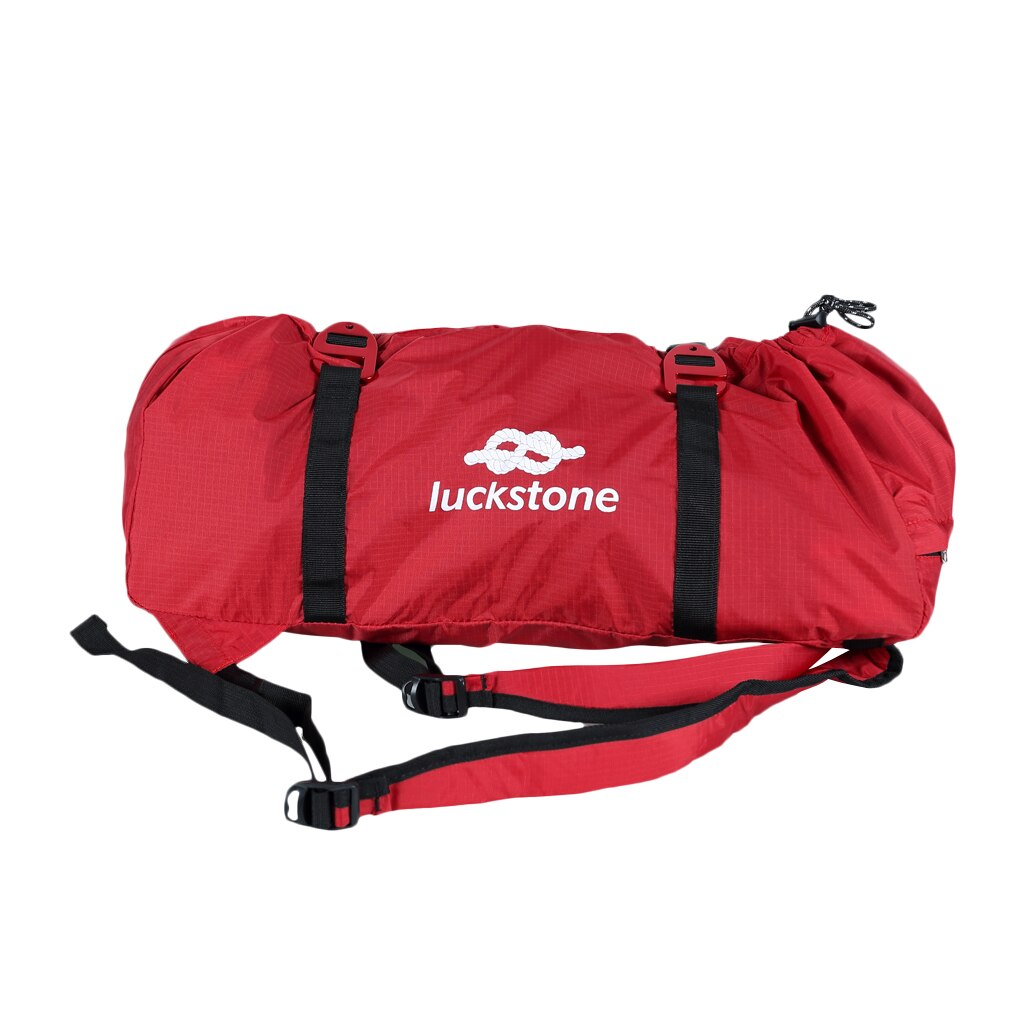 Foldable roll up Rock Climbing Rope Bag Gear Equipment Holder Storage Backpack Rucksack Packing: red