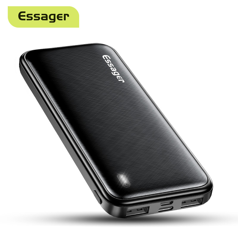 Essager 10000 Mah Usb Power Bank Slim 10000 Mah Powerbank Draagbare Externe Batterij Oplader Pack Voor Iphone Xiaomi Mi Poverbank