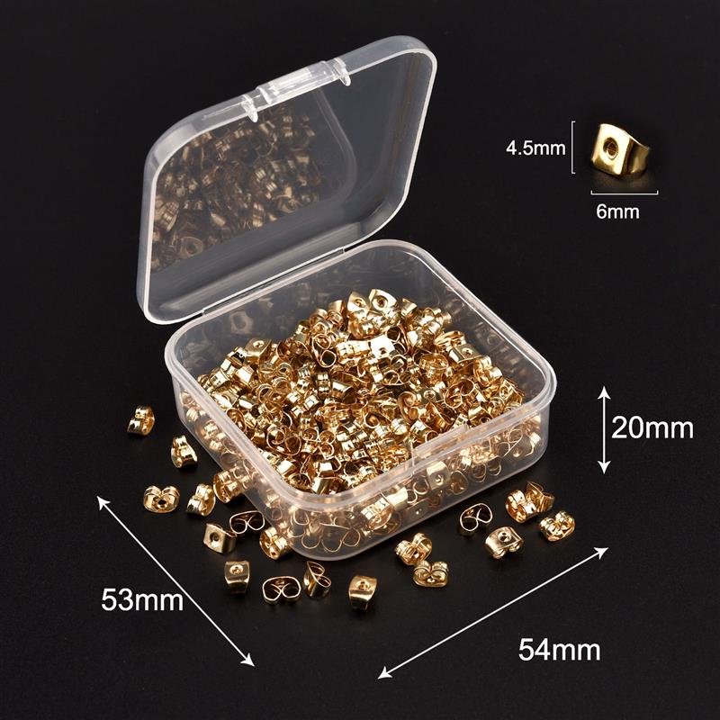 Bouchon arrière pour boucles d'oreilles, 100 à 1000 pièces/boîte, accessoires de bijoux, en alliage de silicone: GRIS