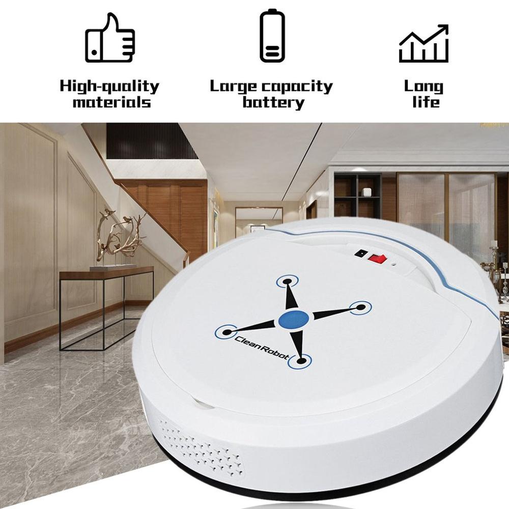Vacum Cleaner Intelligente Automatische Vegen Robot Huishouden Oplaadbare Smart Robot Stofzuiger Machine Robot Barredor: white