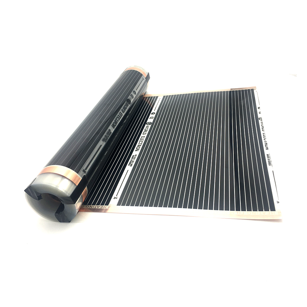 MINCO WÄRME Infared Fußbodenheizung Film 400 w/m2 Warmen Boden matt mit Klemmen und Pasten