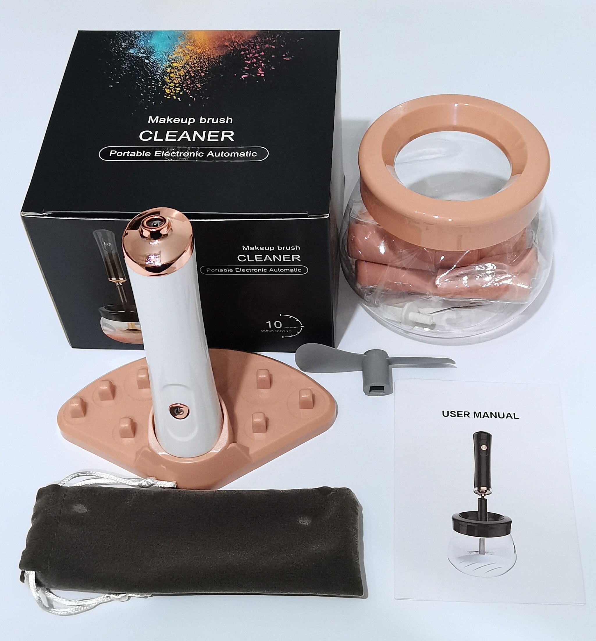 ZOREYA urządzenie robić czyszczenia pędzli suszarka szybkie i profesjonalne czyszczenie narzędzie głęboko umyć większość rozmiarów szczotki: różowy