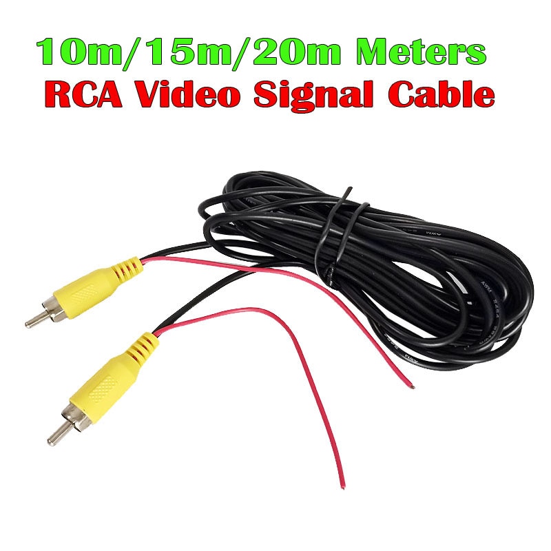 10/15 meter RCA Video Signaal Kabel Waterdicht 10M RCA Auto Video Kabel met Detectie Draad Voor Auto achteruitrijcamera mini DVR Kits