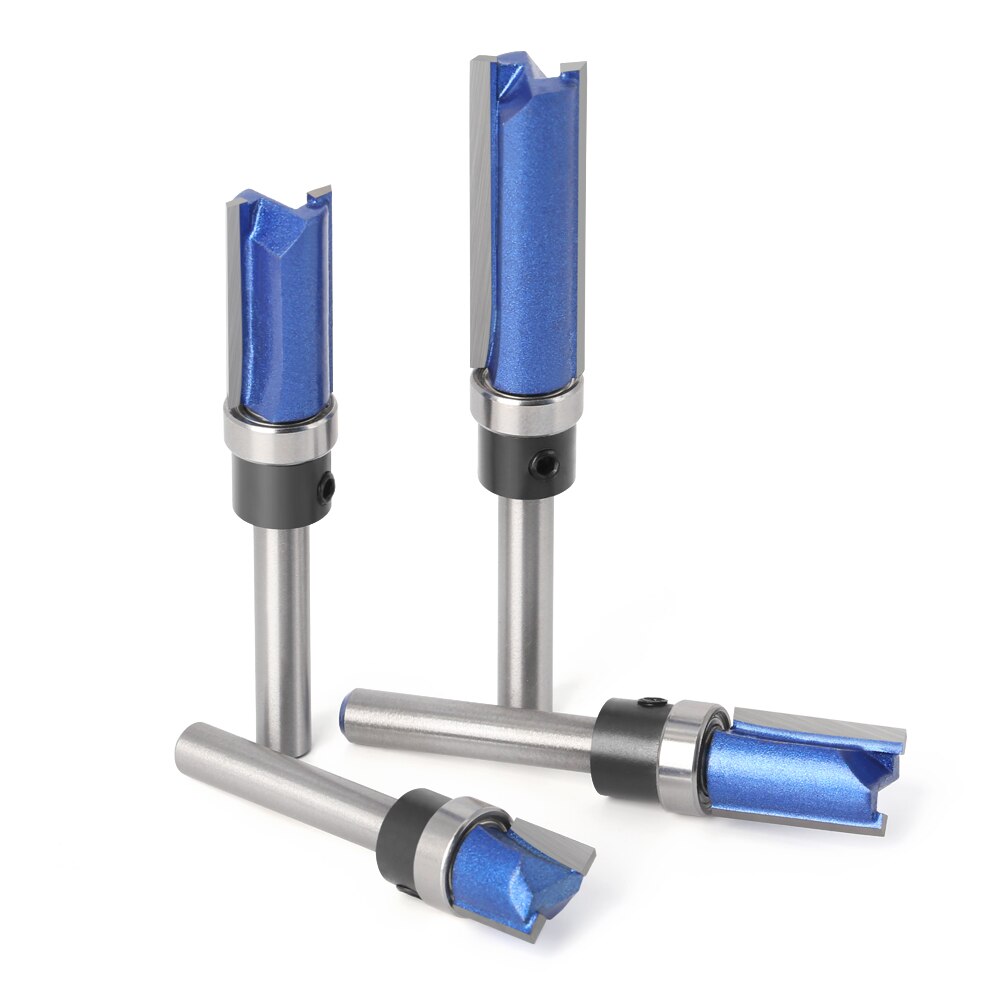 1 stk 1/4 i 6mm skaft fres fres trimming trebearbeiding fres doble blader