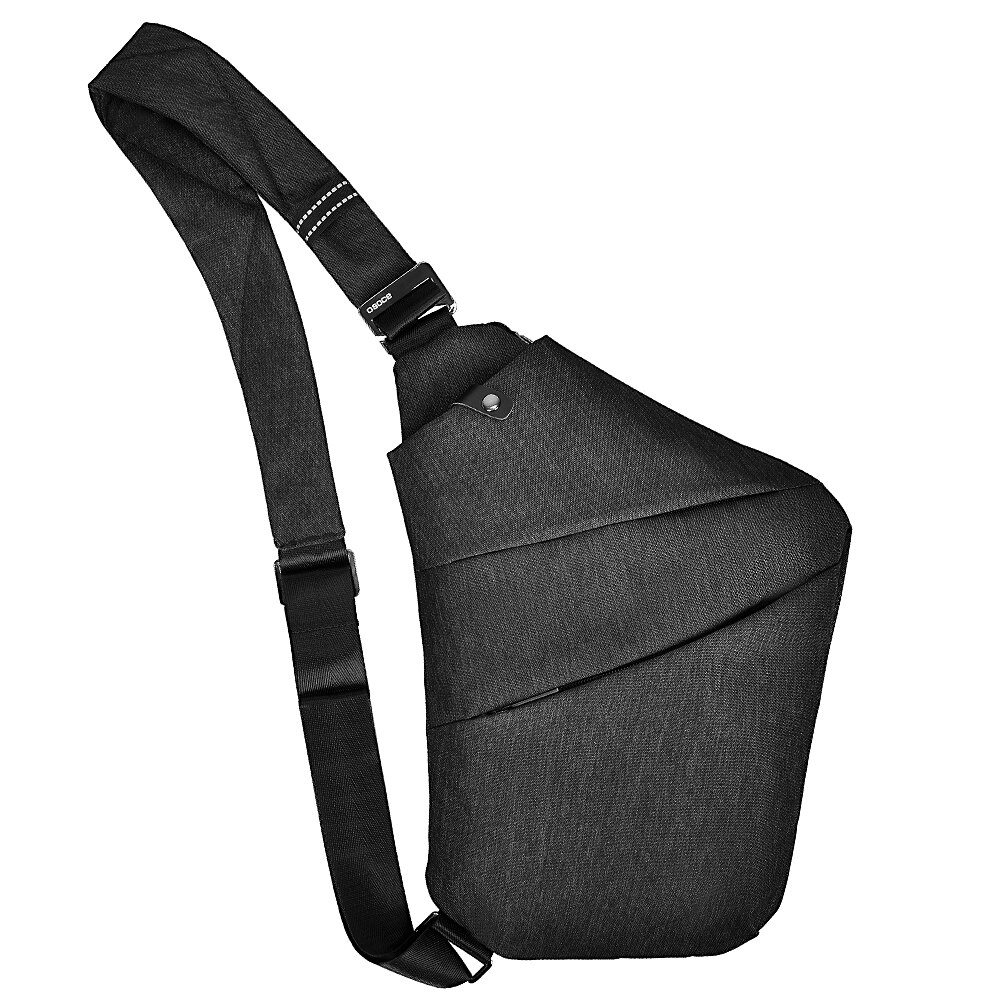 Osoce Anti-Diefstal Crossbody Bag Schoudertas Sling Borst Bag Waterdichte Cover Pack Rugzak Fiets Sport: black gray 3nd