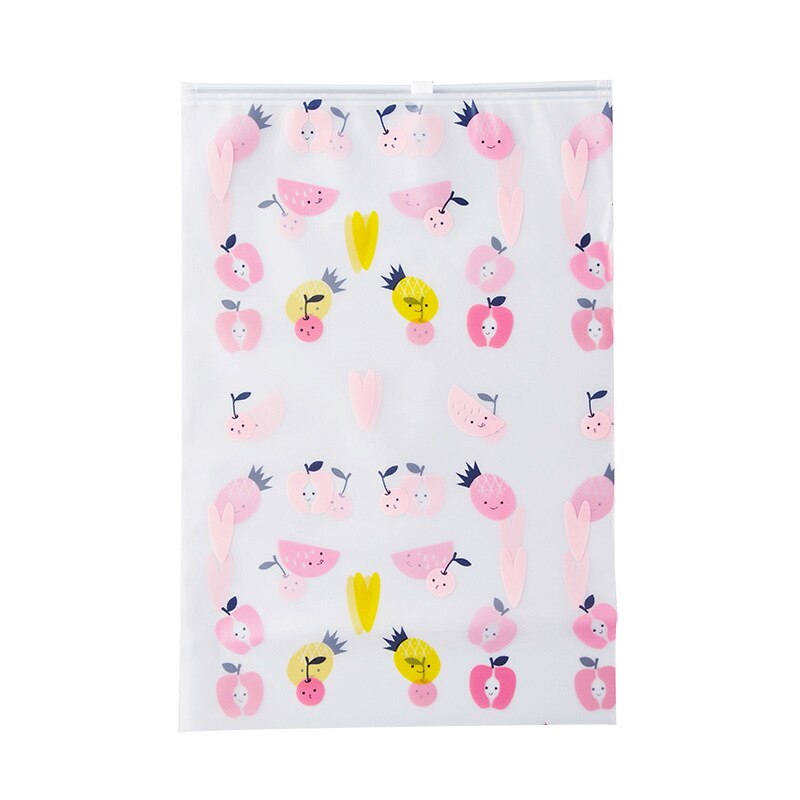 Pochette transparente avec impression de motifs de fruits, organisateur de toilette, sac de rangement à fermeture éclair, outils de Collection ménagers mignons à la