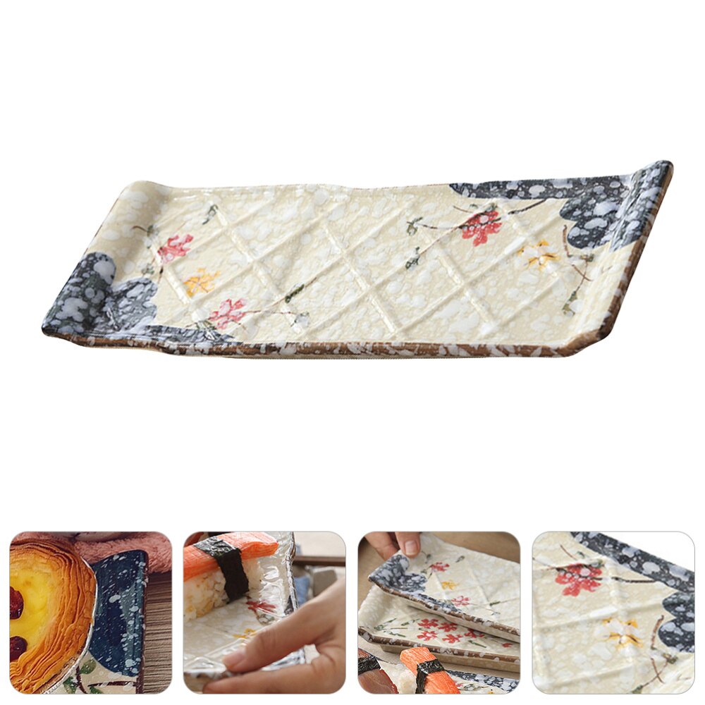 1Pc Delicate Sushi Schotel Japanse Stijl Voedsel Schotel Japanse Stijl Voedsel Schotel