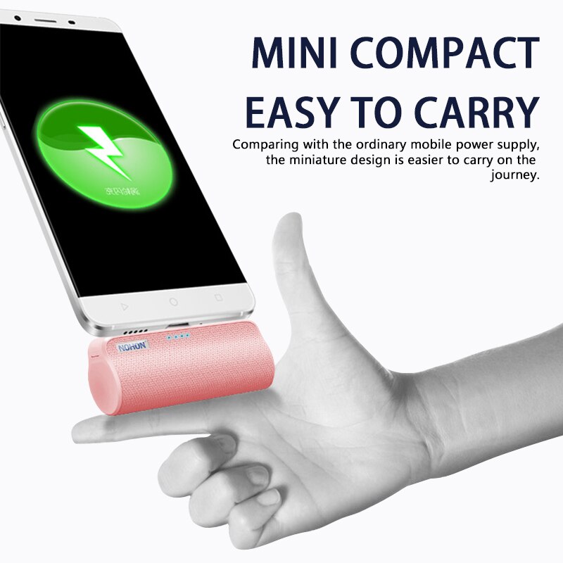 NOHON-Banco de energía para iPhone, Xiaomi, Samsung y Huawei, interfaz Micro tipo C de Apple, cargador de batería externo portátil de 3000mAh
