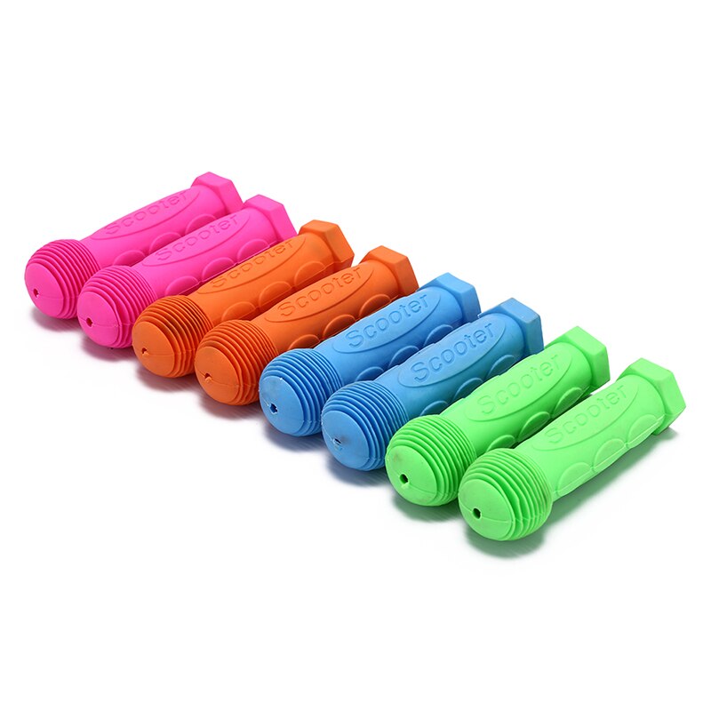Kind kinderen kind kinderen fiets driewieler skateboard scooter rubberen grip handvat stuurgrepen antislip oranje roze blauw