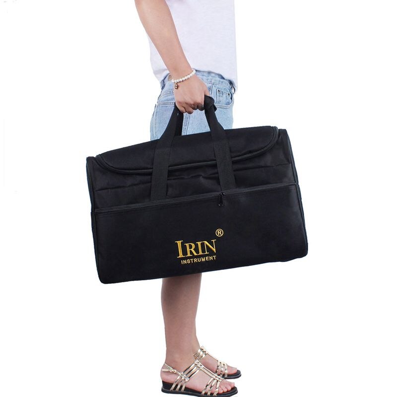 IRIN Standard Adult Cajon Box Drum Bag Backpack Case 600D Cloth 5MM Cotton Padding with Carry Handle Shoulder Strap