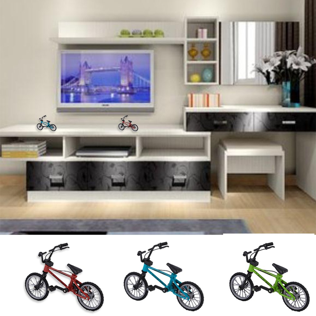 Heißer! OCDAY Simulation Legierung Finger bmx Bikes Kinder Mini Größe Grün griffbrett fahrrad Spielzeug Mit Brems Seil