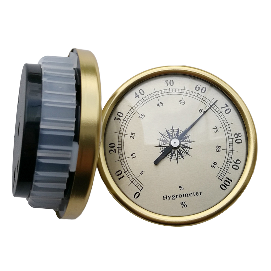 High Accuracy 7.2cm Gold Ring Surface Hygrometer Instrumentation Thermometer