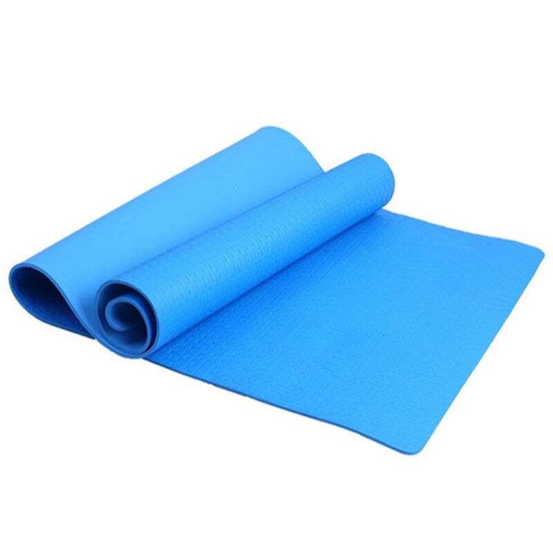 Esterilla de Yoga duradera de 4mm de grosor, almohadilla antideslizante para ejercicio, salud, perder peso, Fitness: Azul