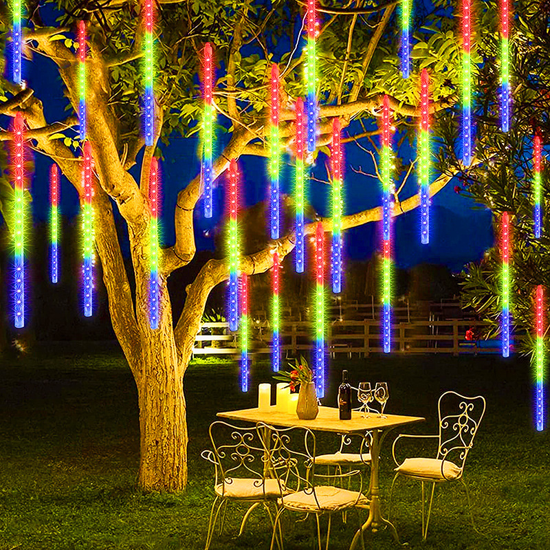 30/50CM LED Meteor Shower Rain Lights Waterproof Falling Raindrop Fairy String Light for Christmas Party Patio Decor: green / 300W / Eu plug