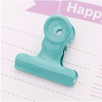 Clips de Metal Multicolor para niña, papel de oficina, documentos, carpeta, suministros escolares de oficina, 30mm, 2 uds.: Green