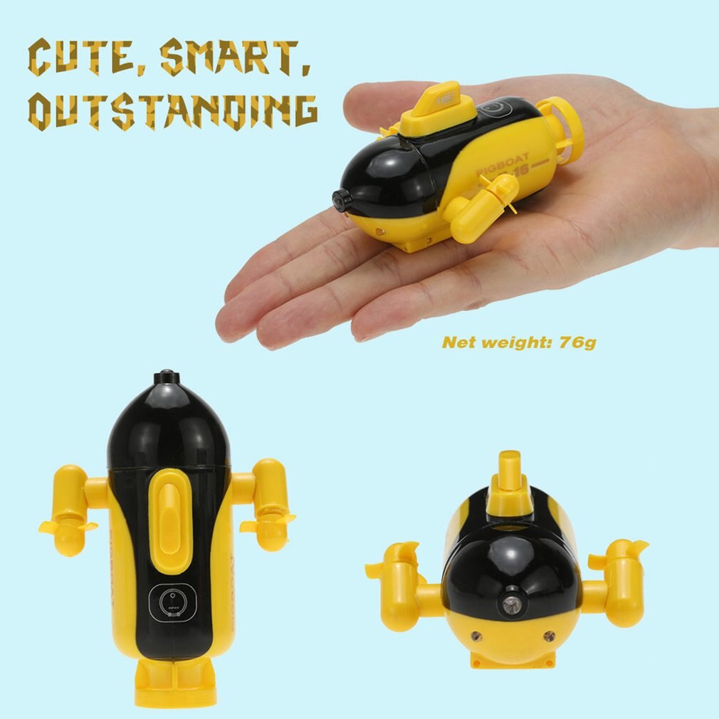 Mini Radio Racing RC Submarine Remote Control Boat Toy With LED Light Light RC Toy Colors Waterproof