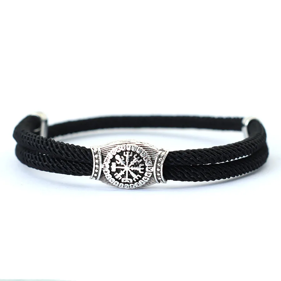 Mode Mannen Armband Touw Handgemaakt Weaven Viking Symbool Braslet Verstelbare Nautische Draad Braclet Surfen Sieraden Accessoires: Hot Stamping