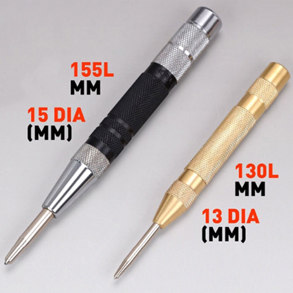 Automatic Center Punch Metal Drill Woodworking Tools Spring Loaded Marker Wood Press Dent Marker Carpenter Tool Hand Tools
