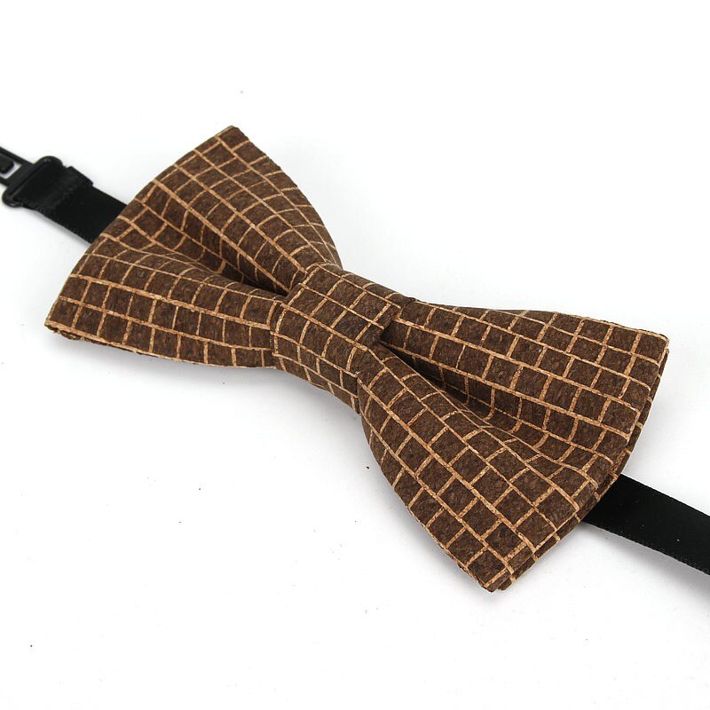 Pajarita de madera de corcho para hombre, pajaritas de madera a rayas Vintage, accesorios de mariposa para boda, negocios informales, Retro, novedad