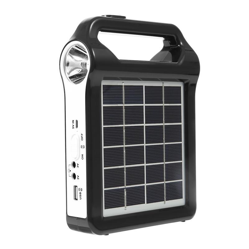 Portable 5V Rechargeable Solar Panel Power Storage Generator System USB Charger With Lamp Lighting Home Solar Energy System Kit
