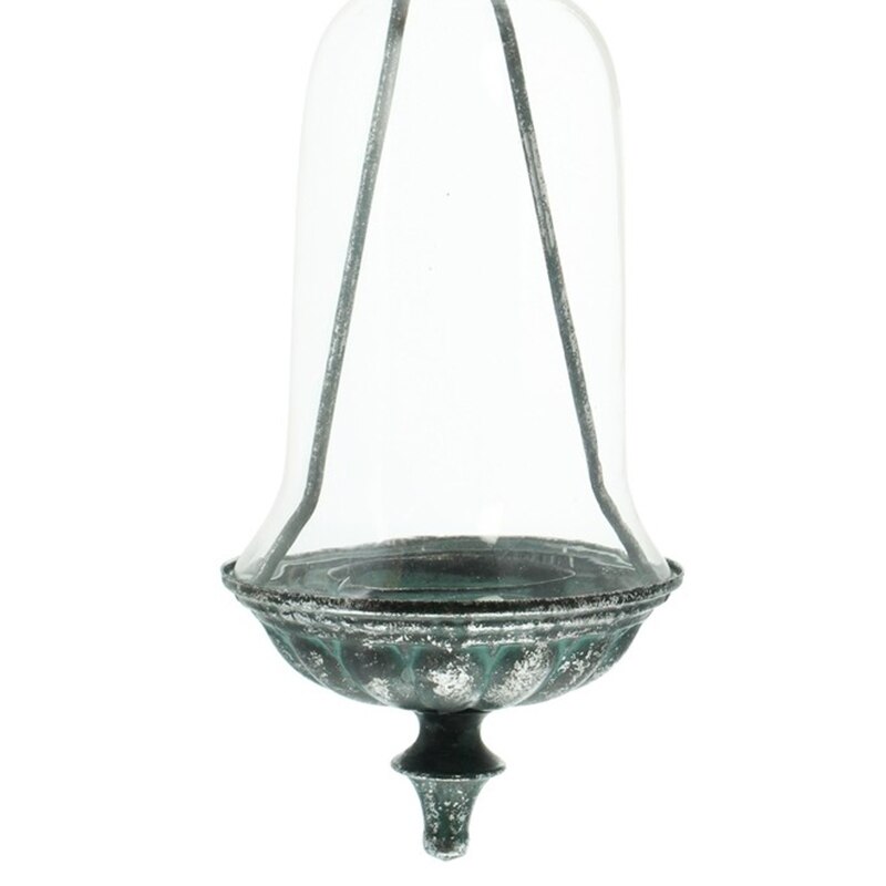 hurricane glass rustic retro metal decorative hanging wall candle holder
