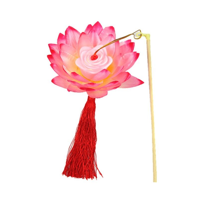 Portable Amazing Blossom Lotus Flower Light Lamp Party Glowing Lanterns For Mid-Autumn Festival Dancing Props