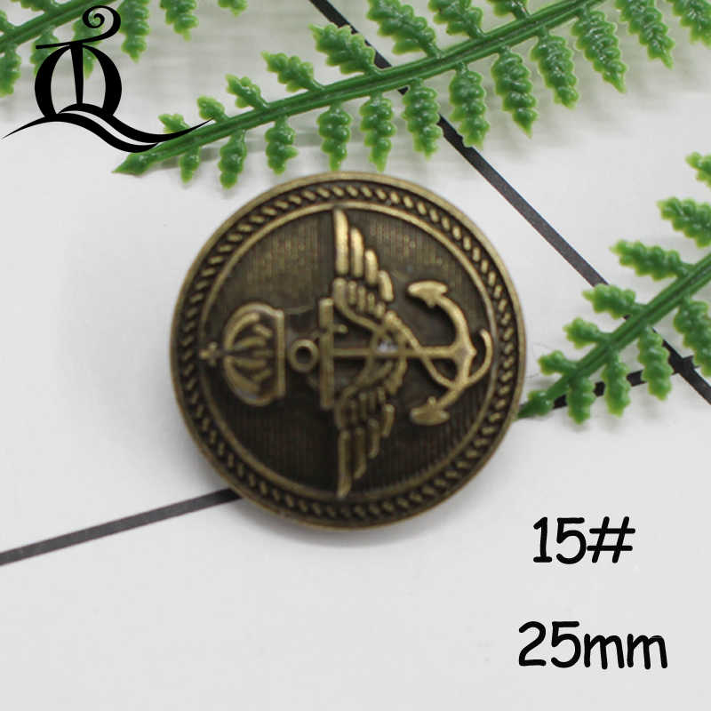 10Pcs 16-25mmgold Zilver Mix Metalen Knoppen Sluiting Fabriek Modellen Hete Modellen Metalen Knoppen 15Mm Naaien Leveringen: No15 25mm