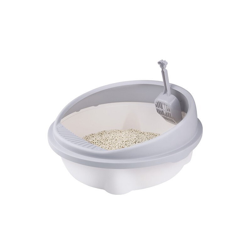 Pet Dog Toilet Cat Litter Box Tray Teddy Splash-Proof Toilet With Cat Litter Scoop Puppy Cat Indoor Semi-Enclosed Litter Box: Red