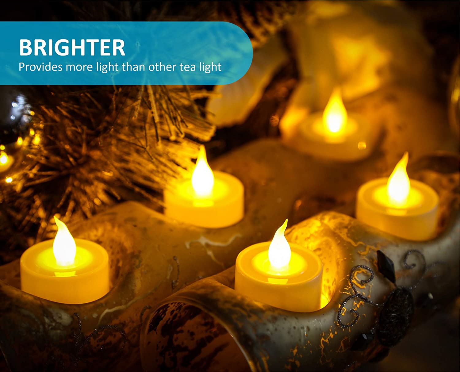 Flameless Led Tealight Candles Battery Operated Warm White Flameless Pillar Candle Bluk for Romantic Decorations