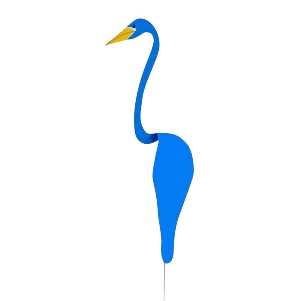 Décoration de jardin en forme de flamant rose, , oiseau tourbillonnant coloré, mouvement avec vent, ameublement pour cour extérieure: blue