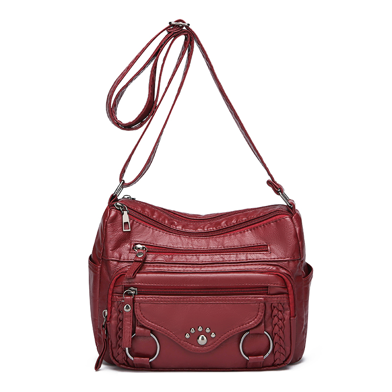 Muchos bolsos cruzados grandes de bolsillo para mujer 2024 Sac A Main Femme bolsos de lujo de cuero bolsos de mujer bolsos de de: Azul cielo