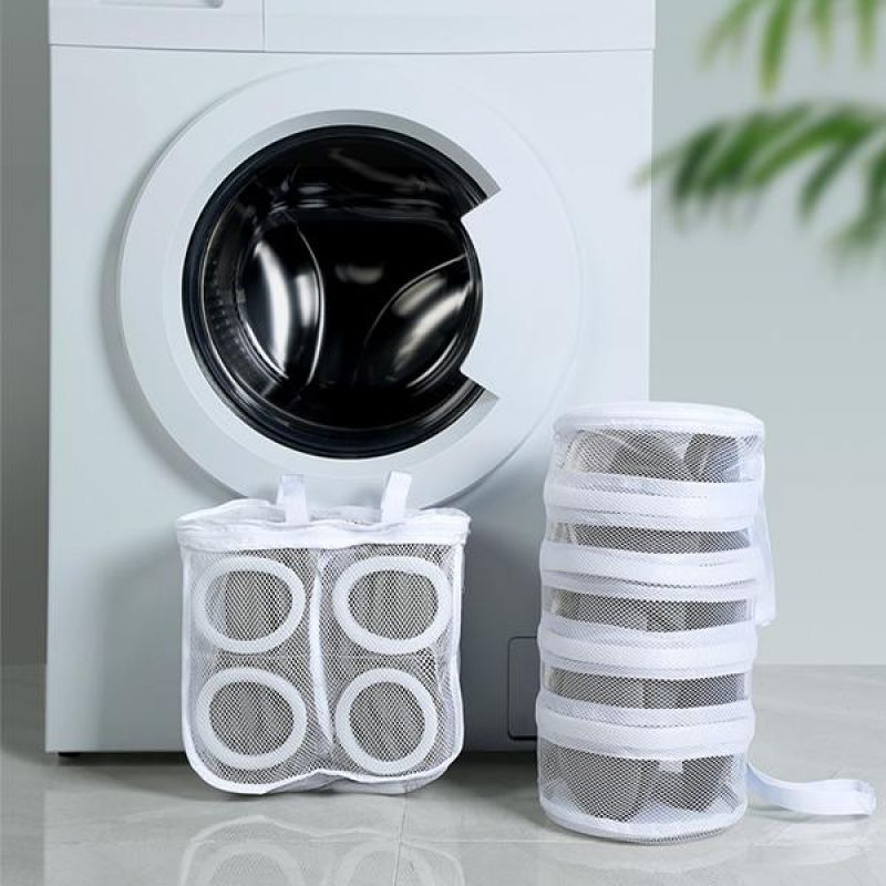 Shoes Washing Bags 3pcs Hang Bags Airing Dry Tool Mesh Laundry Bags Washing Net Bag Shoes Underwear Bra Clothes Protect Wash Bag: 6PCS Rounded Square