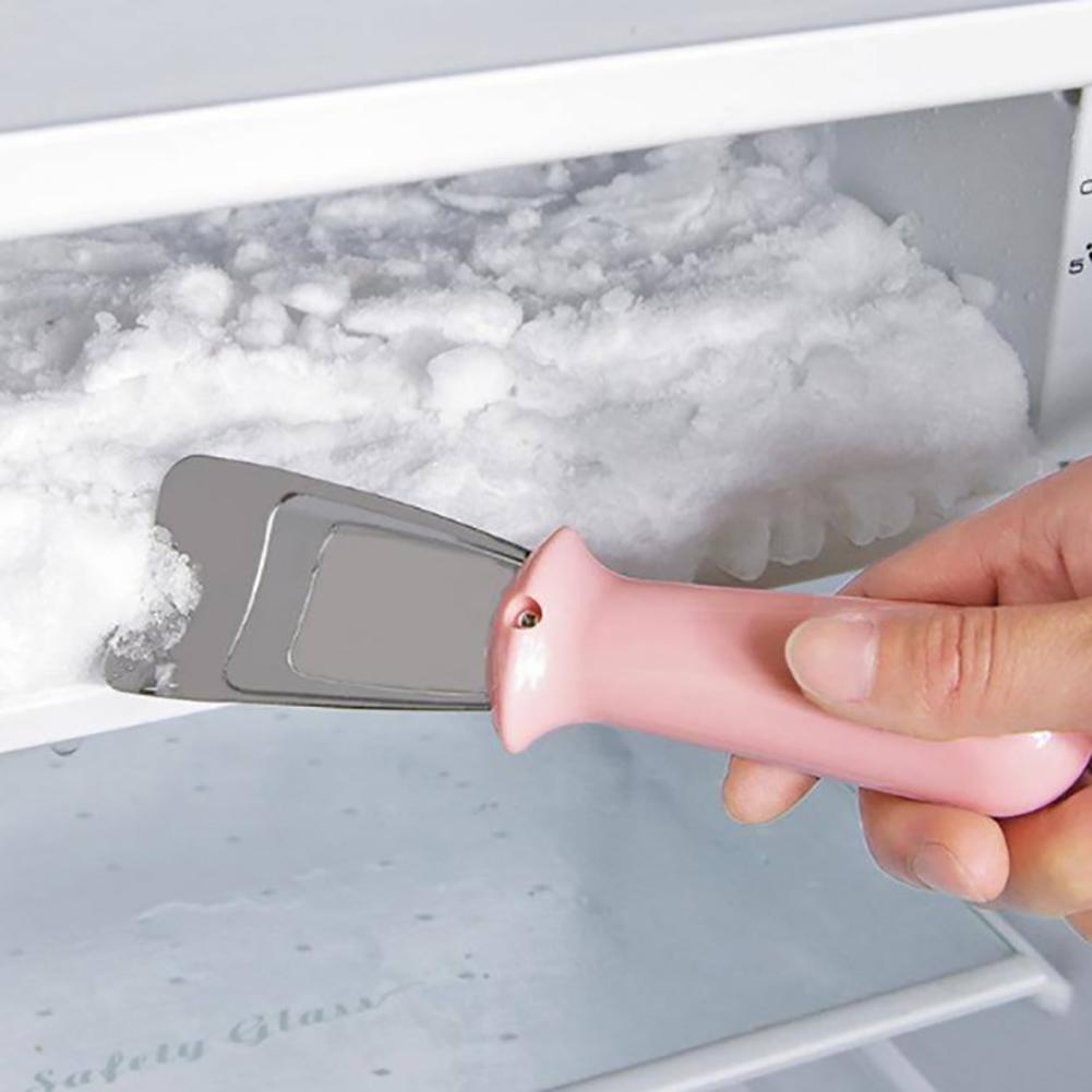 Raspador de hielo para nevera, pala de hielo, raspadores de hielo de acero inoxidable
