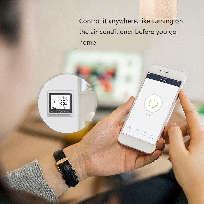 Residential HVAC System WIFI Smart Thermostat Temperature Controller for Water Heater NC/NO Switch By RS485&MODBUS Optional