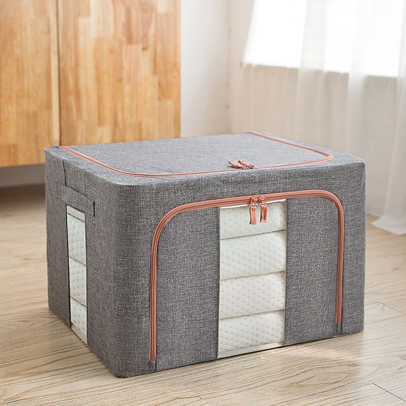 Car Trunk Organizer Fabric Storage Box Foldable Clothes Bag Laundry Blanket Pillow Toy Storage Cabinet Toolbox Quilt storage bag: 66L / Red