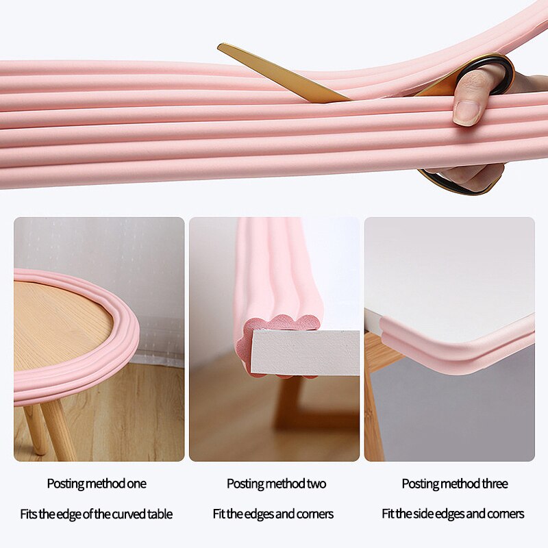 2M Desk Edge Guard Strip Self-Adhesive Door and Window Sealing Strip Baby Safety Table Corner Protection Anti-collision Strip