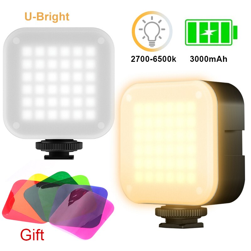 VIJIM VL81 LED Video Light Camera Light 3200-5600K 850LM 6.5W With Cold Shoe Mini Vlog Fill Light 3000mAh Panel Lamp Photography: U-Bright