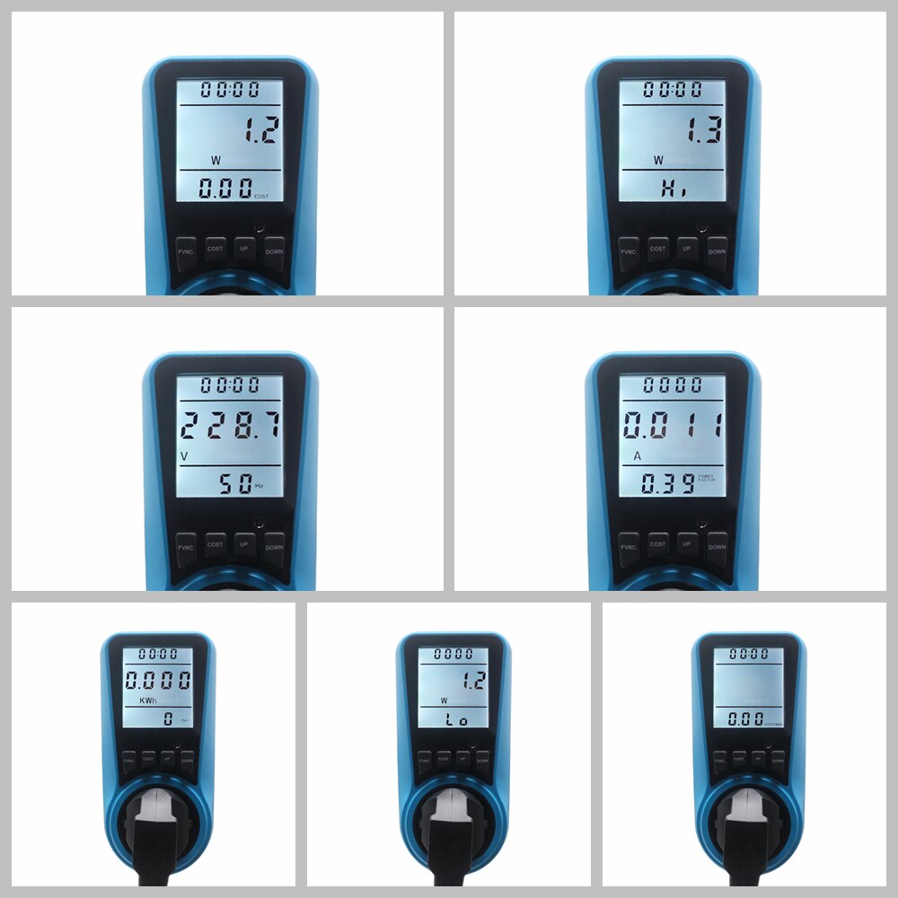 KETOTEK AC 230V 50Hz Energie Meter EU/UNS/FR Stecker Steckdose Digital Wattmeter Watt Energie Monitor zeit EU Buchse Analysator