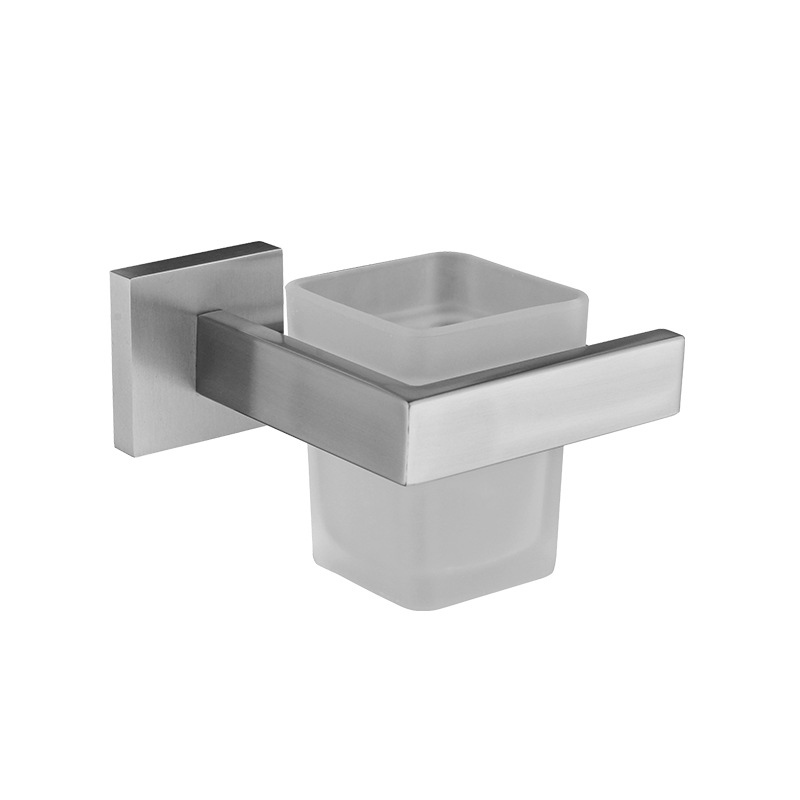 Stainless Steel Bathroom Hardware Kit Brushed Nickel Towel Rack Toilet Paper Holder Towel Bar Hook Bathroom Accessories: light green